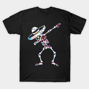 Skull dia de los muertos dab T-Shirt